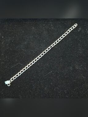 Walt Disney Vintage Sterling Silver Circle Link Bracelet With Box